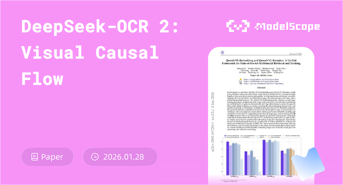 DeepSeek-OCR 2: Visual Causal Flow
